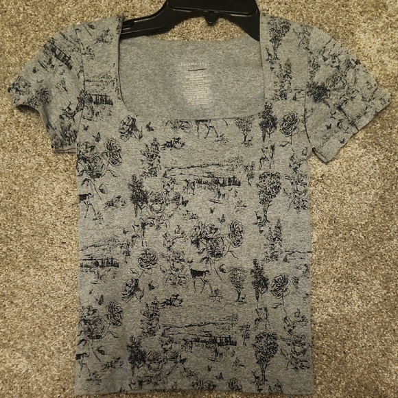 Gray and Black Fitted Short Sleeve T-Shirt - Picture 1 of 4